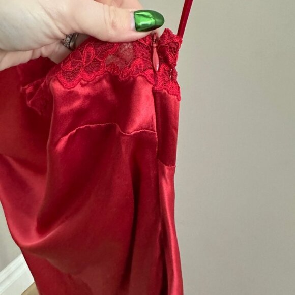 Reformation Silk Aara Lace Halter Maxi Slip Dress Sundried Tomato Small NWT - Picture 5 of 11